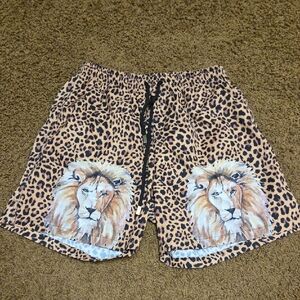 Kenny Flowers | Men's Leopard Print Swim Trunks | L